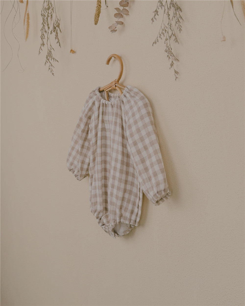 3M-3Y Soft Checkered Baby Romper | Cozy and Practical with Playful Details