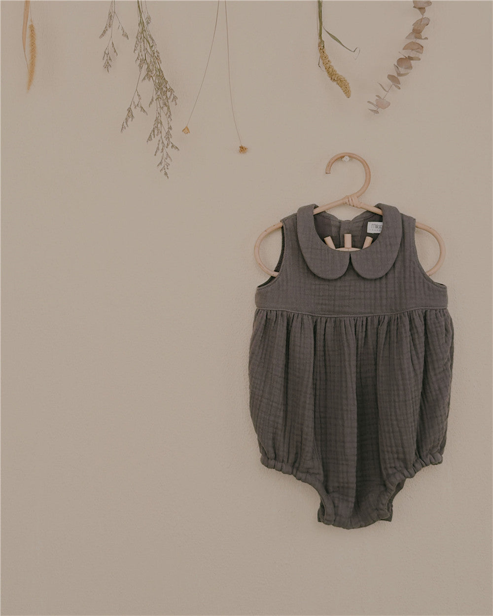3M-3Y Cotton Gauze Baby Romper with Baby Doll Collar | Lightweight and Breezy for Summer