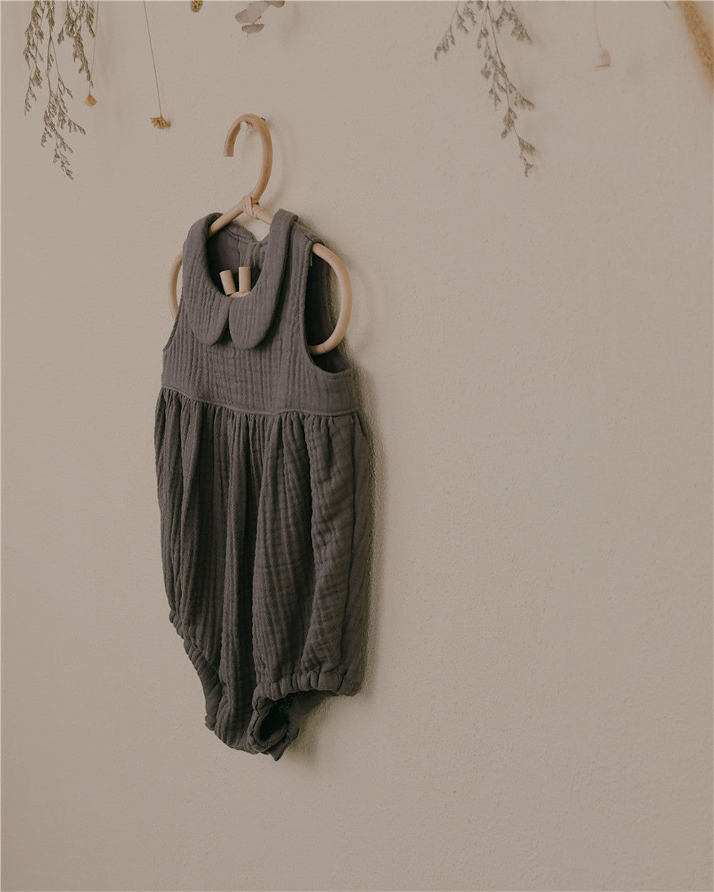 3M-3Y Cotton Gauze Baby Romper with Baby Doll Collar | Lightweight and Breezy for Summer