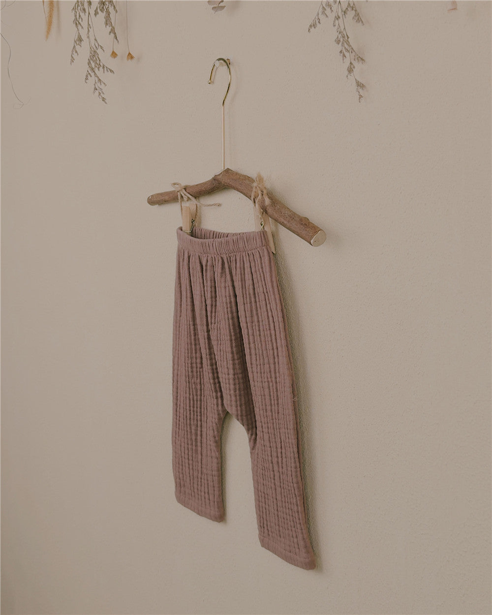 3M–3Y Cotton Gauze Baby Pants – Loose Fit, Soft & Breathable & Handmade