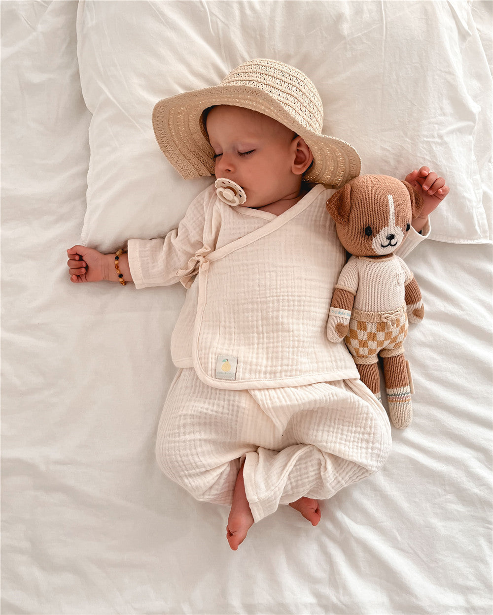 3M-3YCotton Gauze Baby Kimono Set | Soft, Comfortable, and Perfect for Diaper Wear