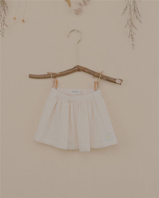 12M–6Y Cotton Gauze Skirt – Soft, Gathered, and Easy to Twirl