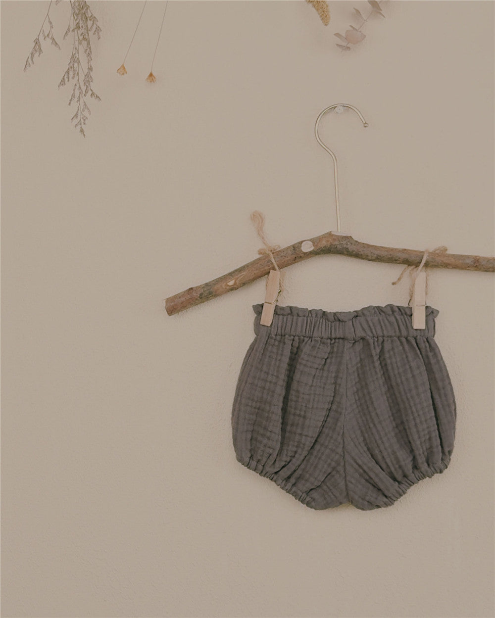 6M–6Y Ruffle Waist Cotton Gauze Bloomers | Soft Baby Girl Shorts