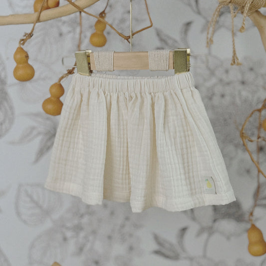 12M–6Y Cotton Gauze Skirt – Soft, Gathered, and Easy to Twirl