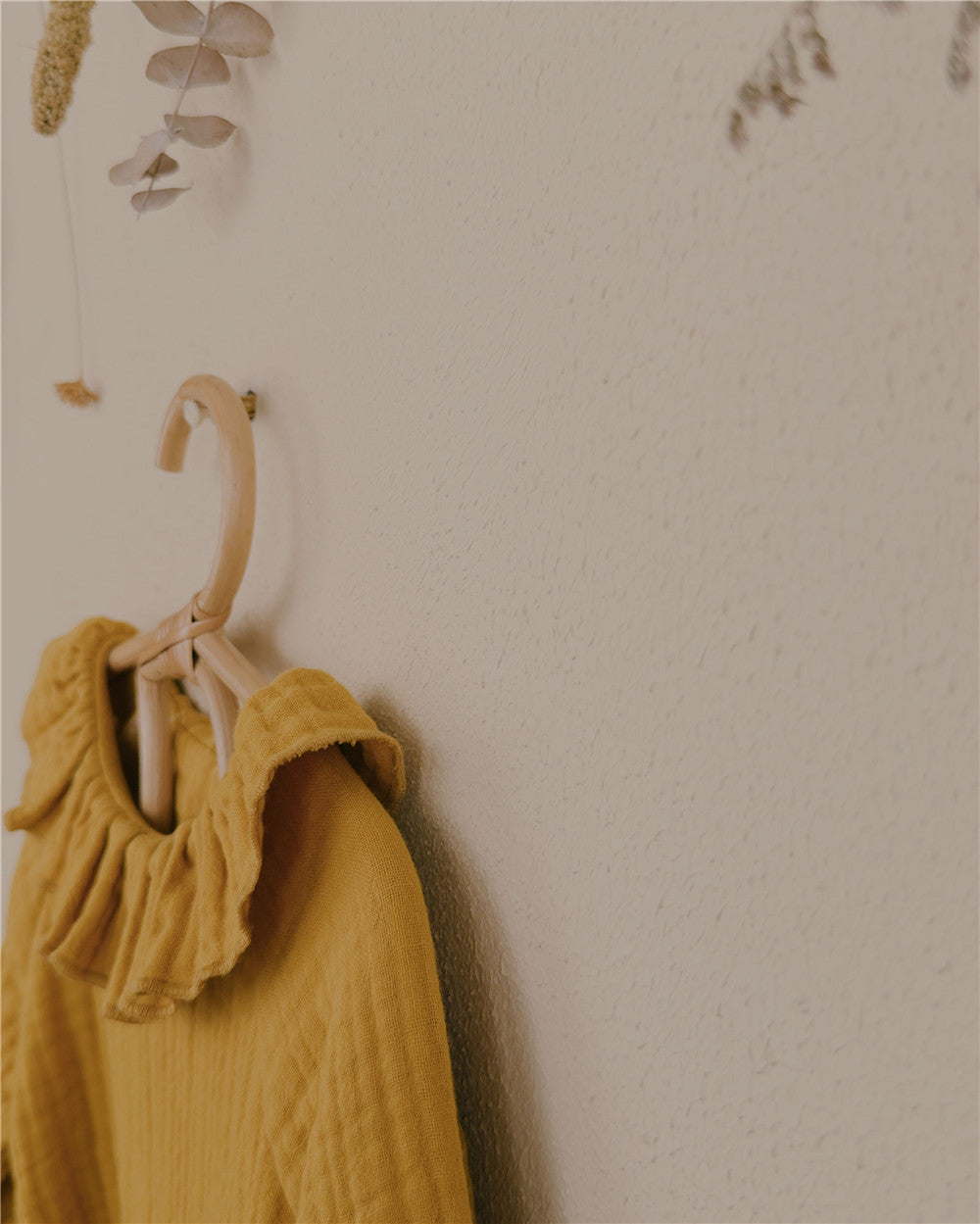 12M-6Y Girls Ruffle Collar Long-Sleeve Blouse | Button-Back Design | 10+ Colors