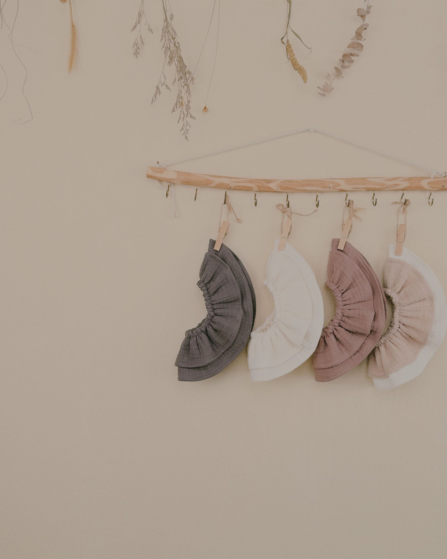 3M-4Y Double Ruffle Cotton Gauze Bib Collar | 2-in-1 Baby Accessory