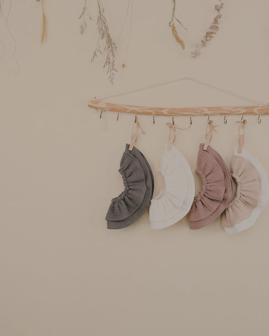 3M-4Y Double Ruffle Cotton Gauze Bib Collar | 2-in-1 Baby Accessory