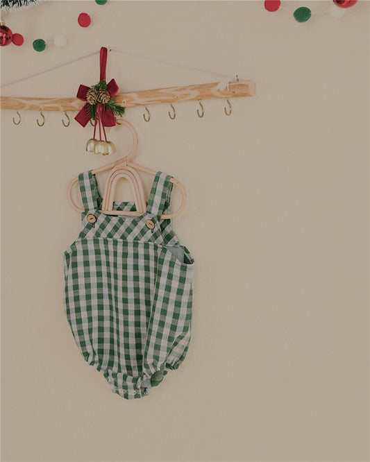 6M–3Y Christmas Collection Cotton Gauze Baby Romper | Handmade Soft