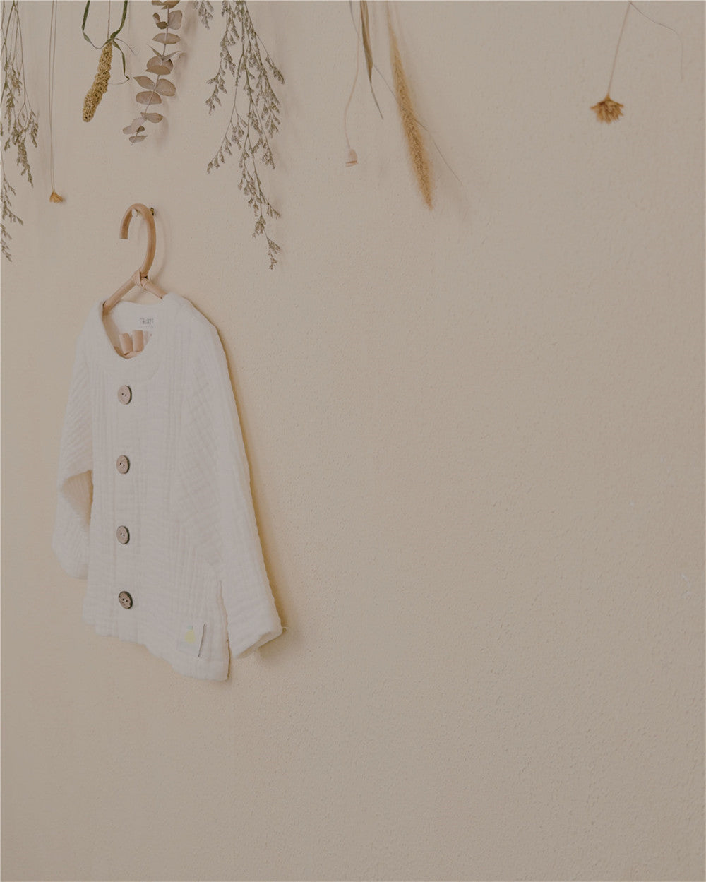 12M-6Y Cotton Gauze Button Jacket | Unisex Top & Outerwear Layer