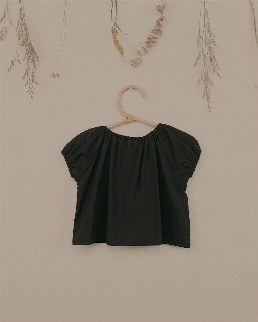 9M–6Y Deep Charcoal Cotton Summer Set | Lightweight Loose-fit Outfit