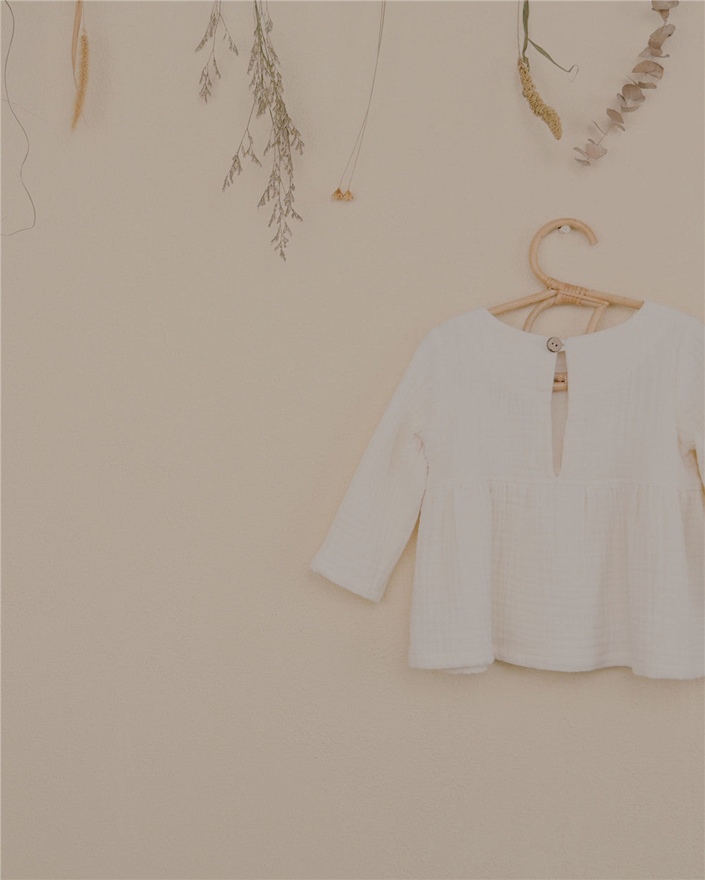 12M-6Y Baby Doll Top with Coconut Buttons | Flowy Cotton Gauze | 10+ Colors