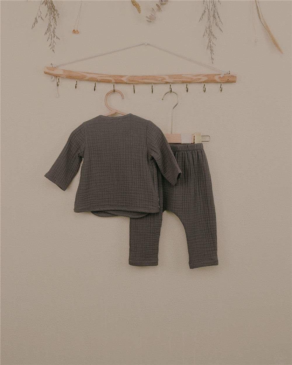 3M-3YCotton Gauze Baby Kimono Set | Soft, Comfortable, and Perfect for Diaper Wear