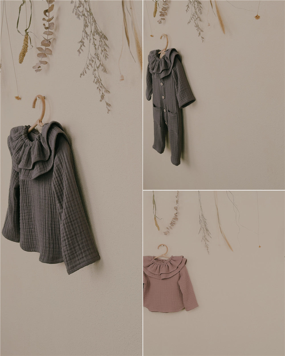 3M-4Y Double Ruffle Cotton Gauze Bib Collar | 2-in-1 Baby Accessory