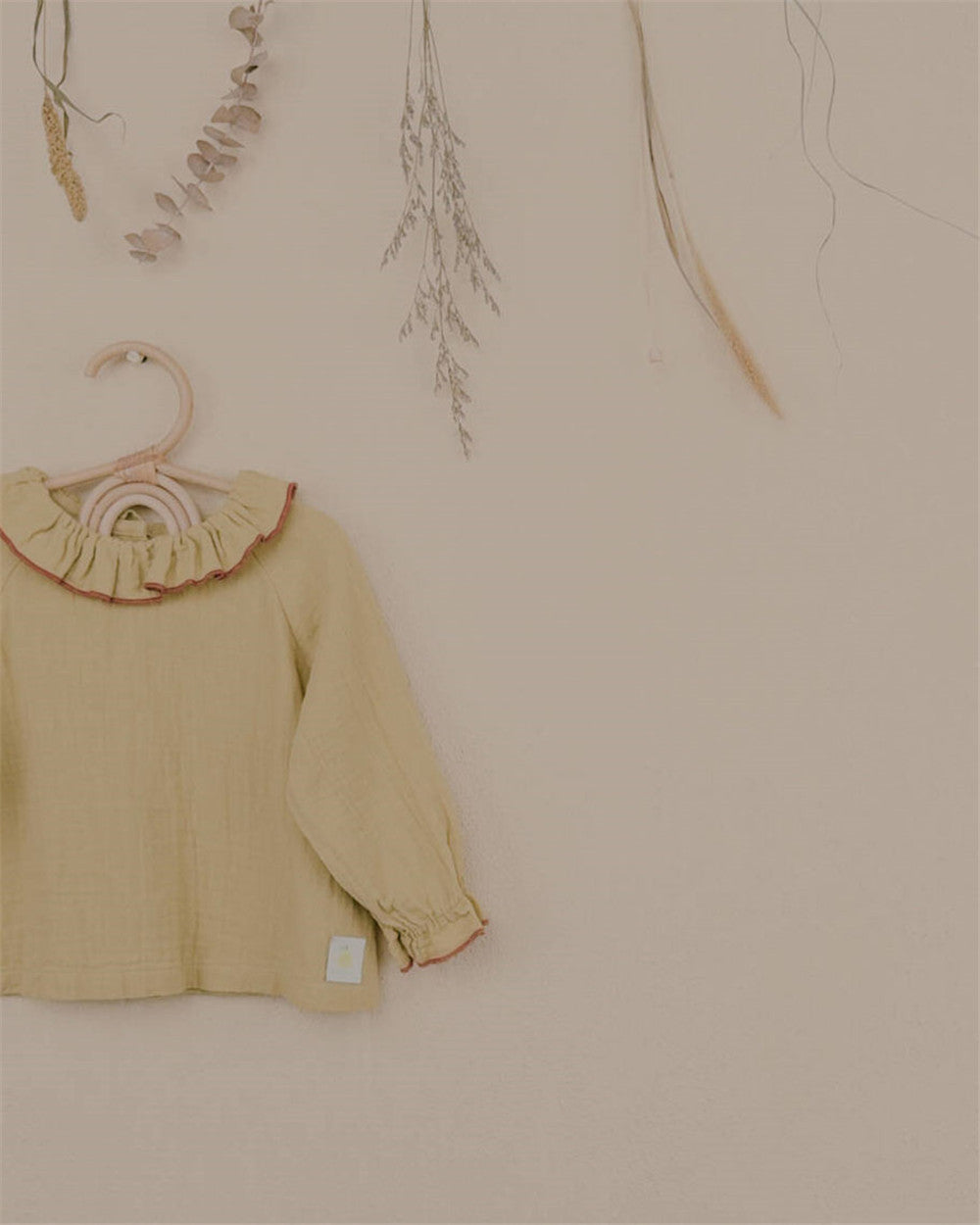 9M–6Y Gingham Ruffle Collar Long Sleeve Top | Adjustable Detail and Comfortable Fit